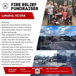 Donations for Topinio Families and Neighbors in Lahaina, MAUI. *poster details